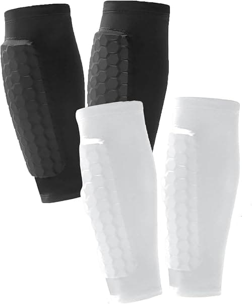 Joyzzz Kids Soccer Shin Guards, 2 PCS Size M Protective Pads, Honeycomb Cushion Football Leg Guards for Youth Boys and Girls, Breathable Moisture Wicking Gear for Training and Matches على Amazon.ae - متتبع الأسعار