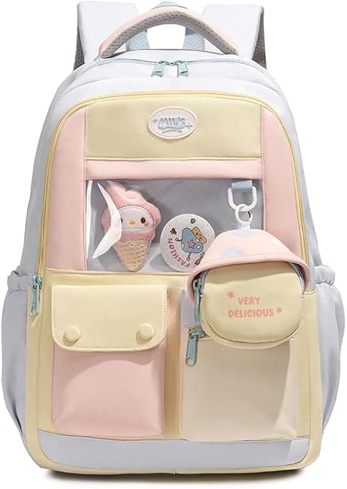 Preptep Backpack for Girls with Accessories Laptop Cute Bookbags 16 Inch Kawaii Kids Elementary Middle High School Bag College Travel Daypack Gifts for Teenage Women Students على Amazon.ae - متتبع الأسعار
