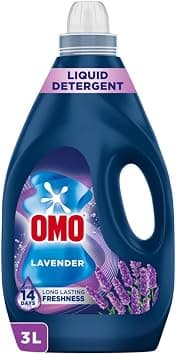 OMO Liquid Laundry Detergent, Lavender, Touch of Comfort, 3L, Long-Lasting Freshness up to 14 Days, for 100% stain removal - متتبع أسعار Amazon.sa