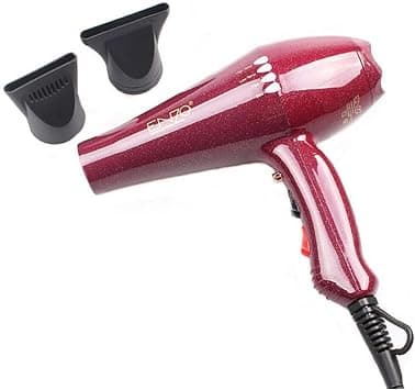 ENZO Professional EN‑8860R Ionic Hair Dryer – Powerful Salon‑Grade Blow Dryer with Dual Heat & Speed Settings – Ionic Technology for Smooth, Frizz‑Free Hair - Intl Version على Amazon.ae - متتبع الأسعار