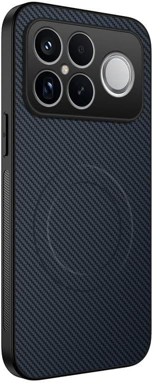 Gruattreay Magnetic Case Compatible with Xiaomi POCO F8 Ultra 5G [Support Wireless Charging] Carbon Fiber Texture Leather Case Anti-Fall Shockproof Back Cover for POCO F8 Ultra (Blue) على Amazon.ae - متتبع الأسعار