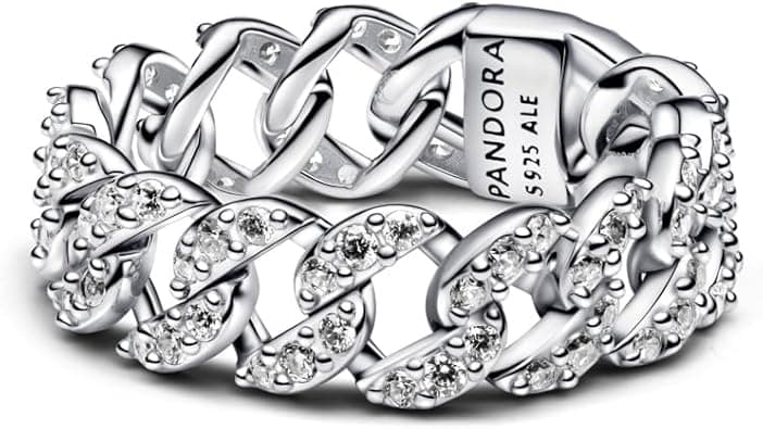 Pandora 193557C01 Women's Silver Pave Chain Ring on Amazon.ae - Price Tracker