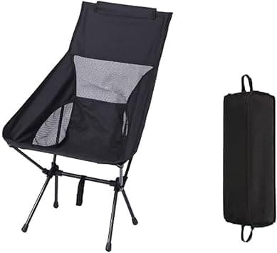 TAPIT Portable Folding Camping Chair with Carrying Bag Ultralight Foldable Camping Beach Chairs Folding Lawn Chairs for Outdoor Camping Travel Picnic Travel Hiking (Black Large Size) on Amazon.ae - Price Tracker