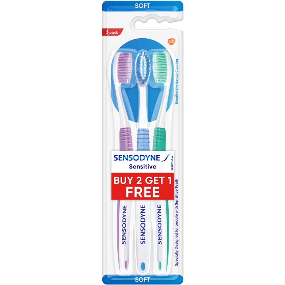 Sensodyne T/Brush Sensitive Soft, Pack of 3 on Amazon.ae - Price Tracker