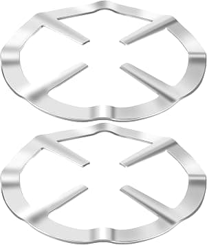 2 Pcs Gas Ring Reducer Wok Ring Universal Iron Ring Stainless Steel Gas Stove Cooker Plate Coffee Pot Support Stand Gas Stove Hob Pan Support Ring Reducer Ring Holder for Coffee Maker Pot Cooker Plate على Amazon.ae - متتبع الأسعار