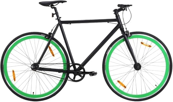 Sporting Goods item-Fixed Gear Bike Black and Green 700c 55 cm على Amazon.ae - متتبع الأسعار