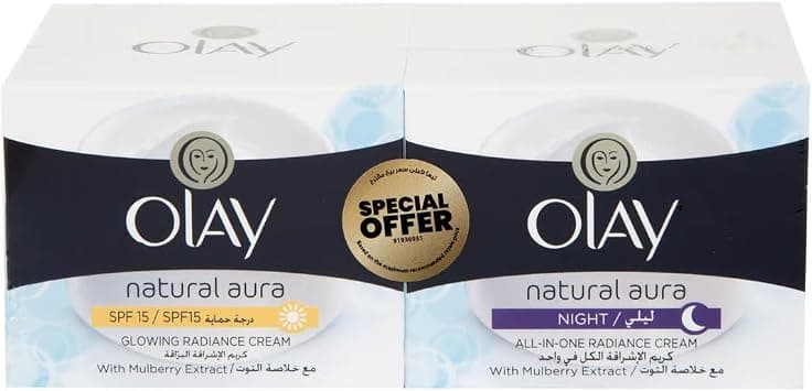 Olay Natural White Day Cream + Night Cream, 50 g - Best Deal Finder