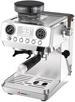 MEBASHI ME-CCM2074 Commercial Digital Coffee Machine with Built-in Grinder, 1.8L Water Tank, 110g Bean Box, Thermoblock Heating, Stainless Steel – Professional Espresso Maker on Amazon.ae - Price Tracker