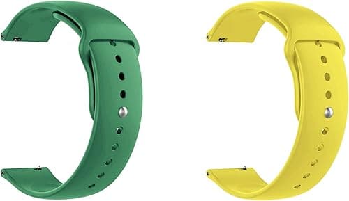 Quick Release Watch Band Compatible With Armani Exchange Drexler Axt2006 Silicone Watch Strap with Button Lock, Pack of 2 (Green and Yellow) on Amazon.ae - Price Tracker