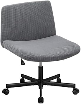 Highdi Armless Wide Office Desk Chair Cover, Jacquard Fabric Chair Cover with Adjustable Swivel Wide Seat for Dressing Table and Ergonomic (Grey, 1 Piece) - Amazon.ae Price Tracker