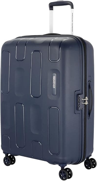 American Tourister Ellipso Suitcase, 79 cm / 29 inch, 4 Double Wheels, Hard Top, Polypropylene, Navy|Scratch Resistant Texture|Shoe &amp; Laundry Bag|TSA Lock - 3 Years Global Warranty on Amazon.ae - Price Tracker