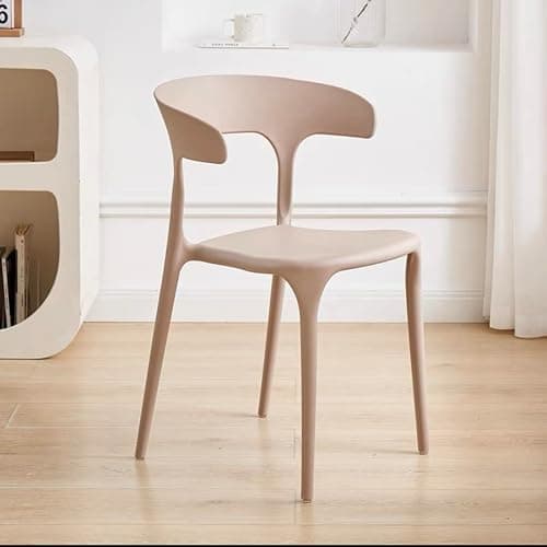 Modern Mid Century Premium Plastic Chair,Curved Back Dining Chairs For Kitchen Garden Lounge Meeting Room,1PCS (Coffee) on Amazon.ae - Price Tracker
