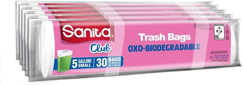 Sanita Club Trash Bags Biodegrdable 5 Gallons,150 Bags - Amazon.ae Price Tracker