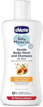 Chicco Baby Moments Gentle Body Wash And Shampoo For Rich Moisturised Skin & Soft Hair 200ml - Best Deal Finder
