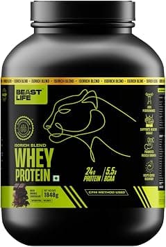 BEASTLIFE Whey Protein Powder With Ultrasorb Tech,24G Protein,5.5G Bcaa,Sports Nutrition|High Absorbtion Fuels Muscle|Speed Recovery For Men & Women (1848g, Rich Double Chocolate) on Amazon.ae - Price Tracker