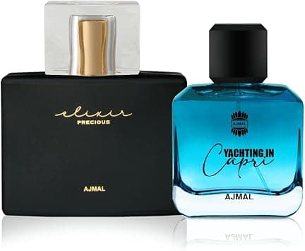 Ajmal Perfumes Elixir Precious EDP 100ml & Yachting in Capri - Premium Scent Pairing على Amazon.ae - متتبع الأسعار