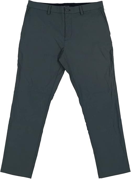 Tommy Hilfiger Mens Slim Fit Flat Front Performance Chino Pants (33x32, Dark Gray) on Amazon.ae - Price Tracker
