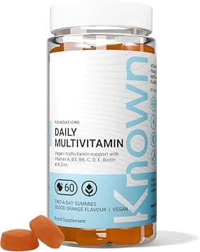 Known Daily Multivitamin Gummies – Blood Orange Flavour – Vegan Gummy Supplement – Vitamin A, C, D, E, B6, Biotin, Zinc, Iodine – Immune Health, Energy, Wellbeing – 1 Month Supply – for Men & Women on Amazon.ae - Price Tracker