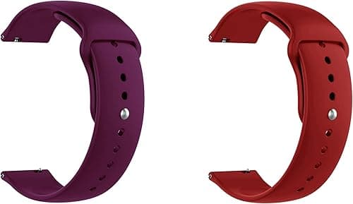 Quick Release Watch Band Compatible With Armani Exchange Drexler Axt2006 Silicone Watch Strap with Button Lock, Pack of 2 (Purple and Red) on Amazon.ae - Price Tracker
