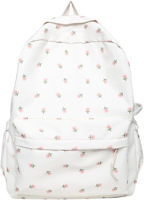 2024 Kawaii Floral Print Backpack with Pendant Preppy Backpack Cottagecore Bag Coquette Aesthetic Backpack Daypack on Amazon.ae - Price Tracker