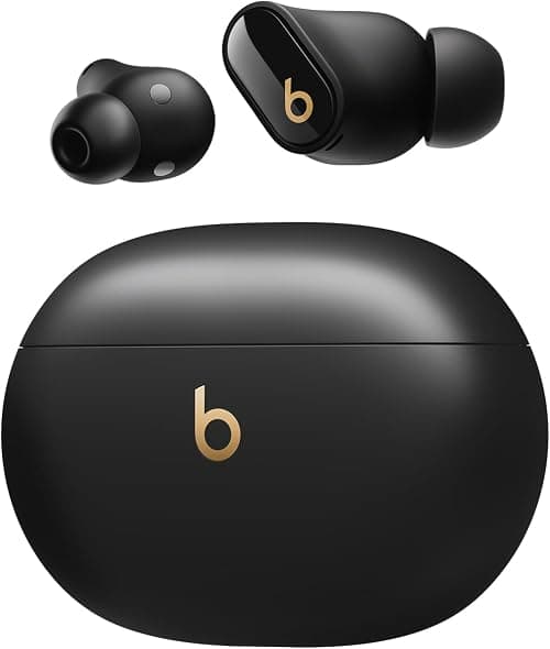 Beats Studio Buds + (2023) – True Wireless Noise Cancelling Earbuds, Enhanced Apple & Android Compatibility, Built-in Microphone, Sweat-Resistant Bluetooth Headphones, Spatial Audio – Black/Gold على Amazon.ae - متتبع الأسعار
