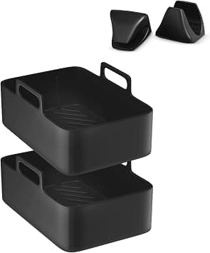 UNBOX Pack of 2 Hot Air Fryer Silicone Mould for Ninja AF300EU AF400EU, Dual Airfryer Accessories for Ninja Foodi Max Dual Zone, with Silicone Oven Gloves - Amazon.ae Price Tracker