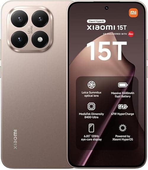 Xiaomi 15T Rose Gold 12+512GB, 6.83" 120Hz Eye-care Display, MediaTek Dimensity 8400-Ultra, 50MP Leica Summilux Optical Lens, 5500mAh on Amazon.ae - Price Tracker