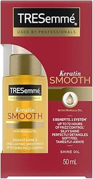 Tresemmé Keratin Smooth Hair Oil, 5 Smoothing Benefits In 1 System, With Marula Oil For Soft And Smooth Hair, 50ml Package design may vary on Amazon.ae - Price Tracker