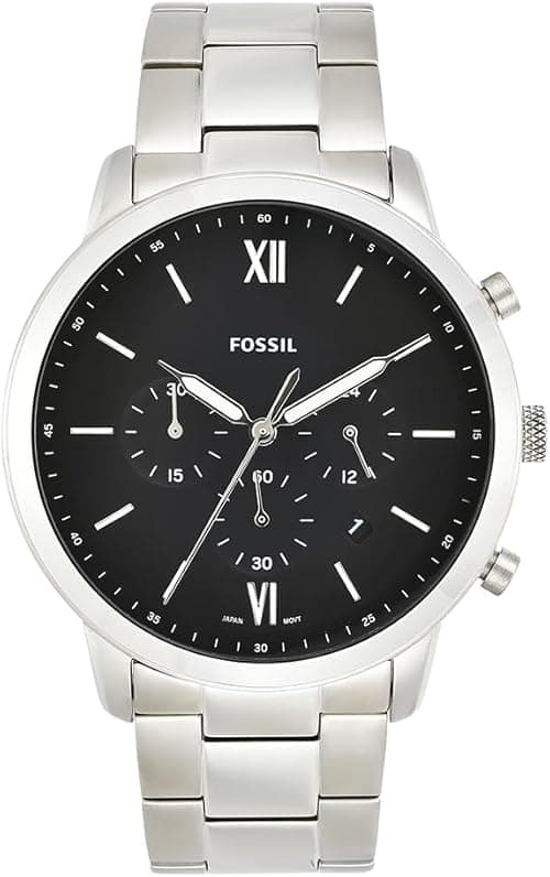 Fossil Men's Neutra Chrono Quartz Stainless Steel Casual Watch, Silver-Toned, FS5384 on Amazon.ae - Price Tracker