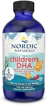Nordic Naturals Children's DHA Liquid Strawberry | Omega-3 Fish Oil for Kids with EPA & DHA to Support Brain Development, Vision & Cognitive Function, Non-GMO | 4 oz (118 ml) on Amazon.ae - Price Tracker