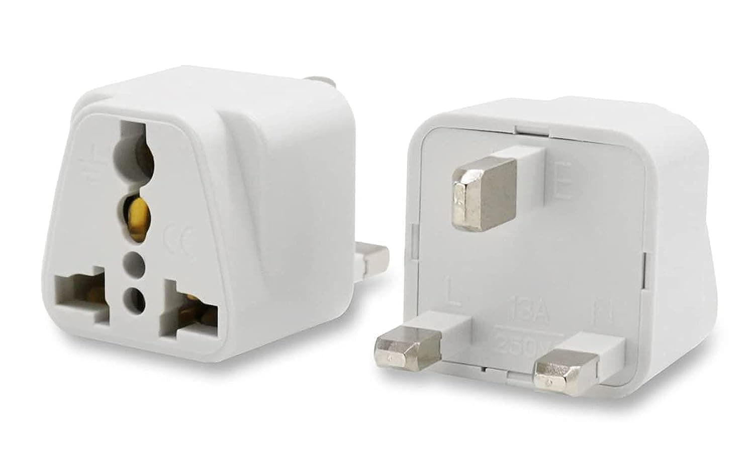 ECVV® [2-Pack] USA/Canada/EU/AU to UAE Dubai UK HK Plug Converter, 3-Pin Travel Adapter Plug, Universal Socket Travel Adaptor Converter for Business Trip Holiday Hotel Airport (White) on Amazon.ae - Price Tracker