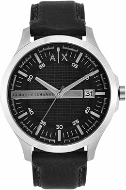 A|X Armani Exchange Men's Watch with Three-Hand Analog Display and Date Window, Watch for Men with Stainless Steel or Leather Band - Best Deal Finder