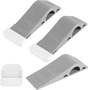 SKY-TOUCH 3 Pieces per Pack Heavy Duty Rubber Door Stoppers, Non-Scratching Door Holder, Anti-Skid Durable Rubber Door Wedges for Home Office and School, Works with All Types of Floor on Amazon.ae - Price Tracker