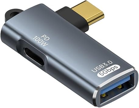 USB C to USB A 3.0 Adapter, Right Angle 90 Degree USBC OTG Converter, 100W PD Fast Charging & 5Gbps Data for Phone, Android Type C Devices on Amazon.ae - Price Tracker
