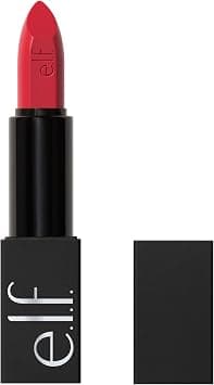 e.l.f. O Face Satin Lipstick, Richly Pigmented, Nourishing & Long-Lasting Creamy Lipstick, Infused With Jojoba, Vegan & Cruelty-Free, Loud AF - Best Deal Finder