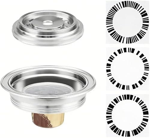 Reusable Coffee Capsule Adapter for Nespresso Machines, Stainless Steel Coffee Pod Adapter with 6 Stickers (80ml/150ml/230ml), Compatible with Vertuo POP/Next/De-Longhi ENV135/Vertuoline GCA1 on Amazon.ae - Price Tracker