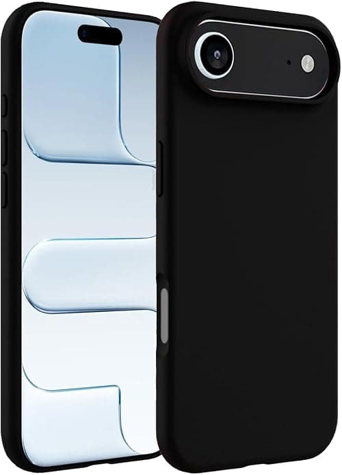 MARGOUN Designed for iPhone 17 Air Case, Liquid Silicone Protective Phone Case with Soft Anti-Scratch Microfiber Lining Utra Slim Drop Protection Phone Cover (Black, 17 Air) على Amazon.ae - متتبع الأسعار