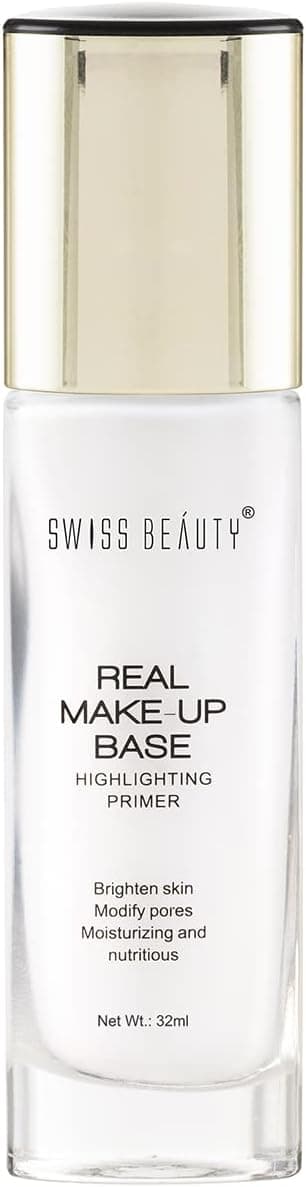 Swiss Beauty Real Makeup Base Highlighting Primer| Skin-Hydrating Poreless Primer With Natural Glow Finish For Face Makeup |Shade - Pink Tint, 32Ml on Amazon.ae - Price Tracker