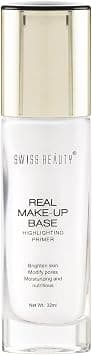 Swiss Beauty Real Makeup Base Highlighting Primer| Skin-Hydrating Poreless Primer With Natural Glow Finish For Face Makeup |Shade - Pink Tint, 32Ml - Best Deal Finder