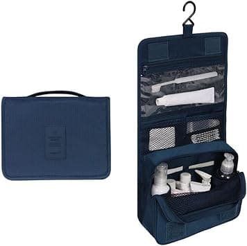 eWINNER Toiletry Bag Travel Bag with Hanging Hook, Waterproof Capacity Hanging Multifunctional Makeup Bag for Toiletries, Portable Cosmetic Bag Travel Organizer for Women Men (Navy Blue) on Amazon - Best Deal Finder