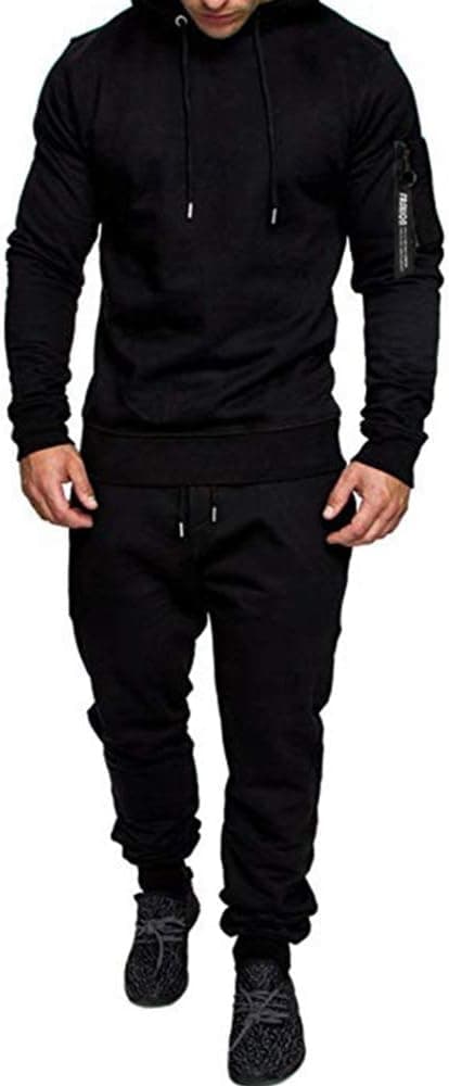 Mens Casual Tracksuit Set 2Pieces Sweatsuits Hooded Pullover And Jogging Pant on Amazon.ae - Price Tracker