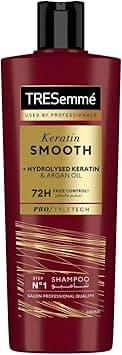 TRESemmé Keratin Smooth and Straight Shampoo with Argan Oil, Enjoy up to 72 hours of Frizz Control, 400ml on Amazon.ae - Price Tracker