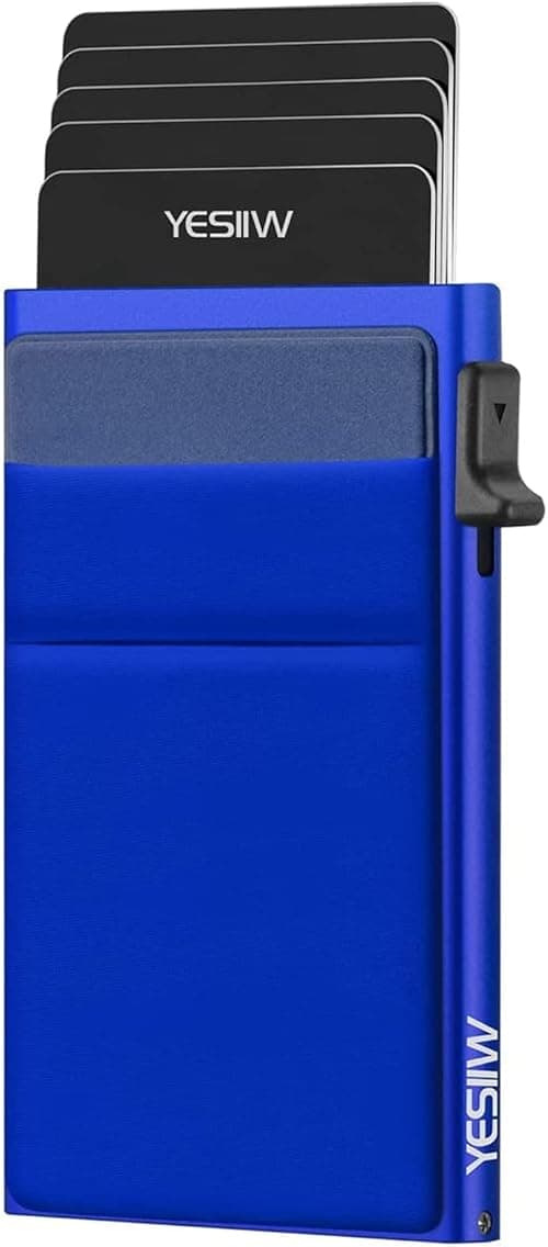 YESIIW Apple Airtag Wallets, Slim Mens Wallets RFID Blocking, Pop Up Credit Card Holder for Men Air tag Wallet on Amazon.ae - Price Tracker