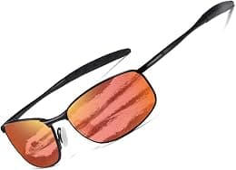 AEVOGUE Polarized Sunglasses For Men Rectangle Metal Frame Retro Sun Glasses AE0395 - Best Deal Finder