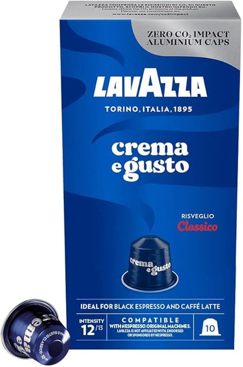 Lavazza Crema e Gusto Classico Coffee, Nespresso Original Compatible Aluminum capsules, Pack of 10 capsules on Amazon.ae - Price Tracker