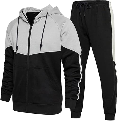 DUOFIER Men's Tracksuit Jogging Sweat Suits 2 Piece Casual Outfit Athletic Suit Set on Amazon.ae - Price Tracker