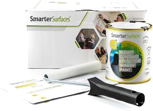 Smarter Surfaces Projector Screen Paint for Wall 4K, 8K (48ft²) - High Contrast Light Grey Projection Screen Paints | 4K Projector Paint with Gain Value 0.24 | Projector Wall Paint for Indoor Use on Amazon.ae - Price Tracker