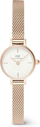 Daniel Wellington DW00100744 Petit Mini Melrose Stainless Steel Watch for Women, 19 mm Diameter, White/Rose Gold on Amazon.ae - Price Tracker