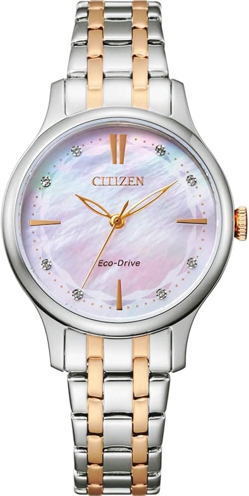 Citizen EM0896-89Y Dress Analogue Eco-Drive Watch for Women, Silver on Amazon.ae - Price Tracker
