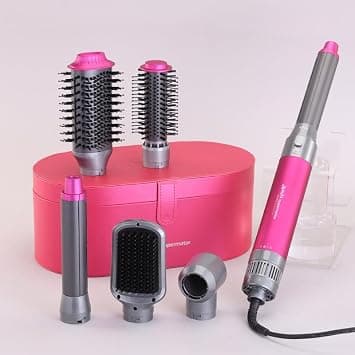 ENZO Professional EN-4133 6-in-1 Hair Dryer Brush & Multi Styler – Ionic Hot Air Blow Dryer, Hair Straightener, Curler & Volumizing Brush – CoralPink- Intl Version on Amazon.ae - Price Tracker